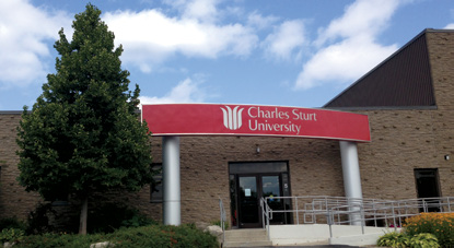 A photo of Charles Sturt University.