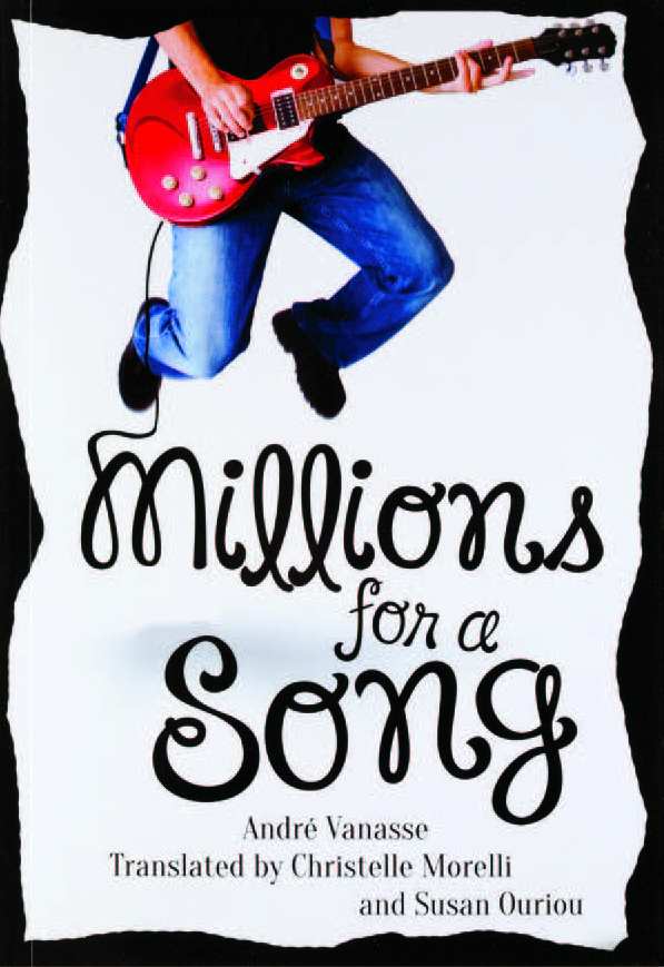 An image of the book cover for "Millions For A Song." The cover image is of a guitar player.