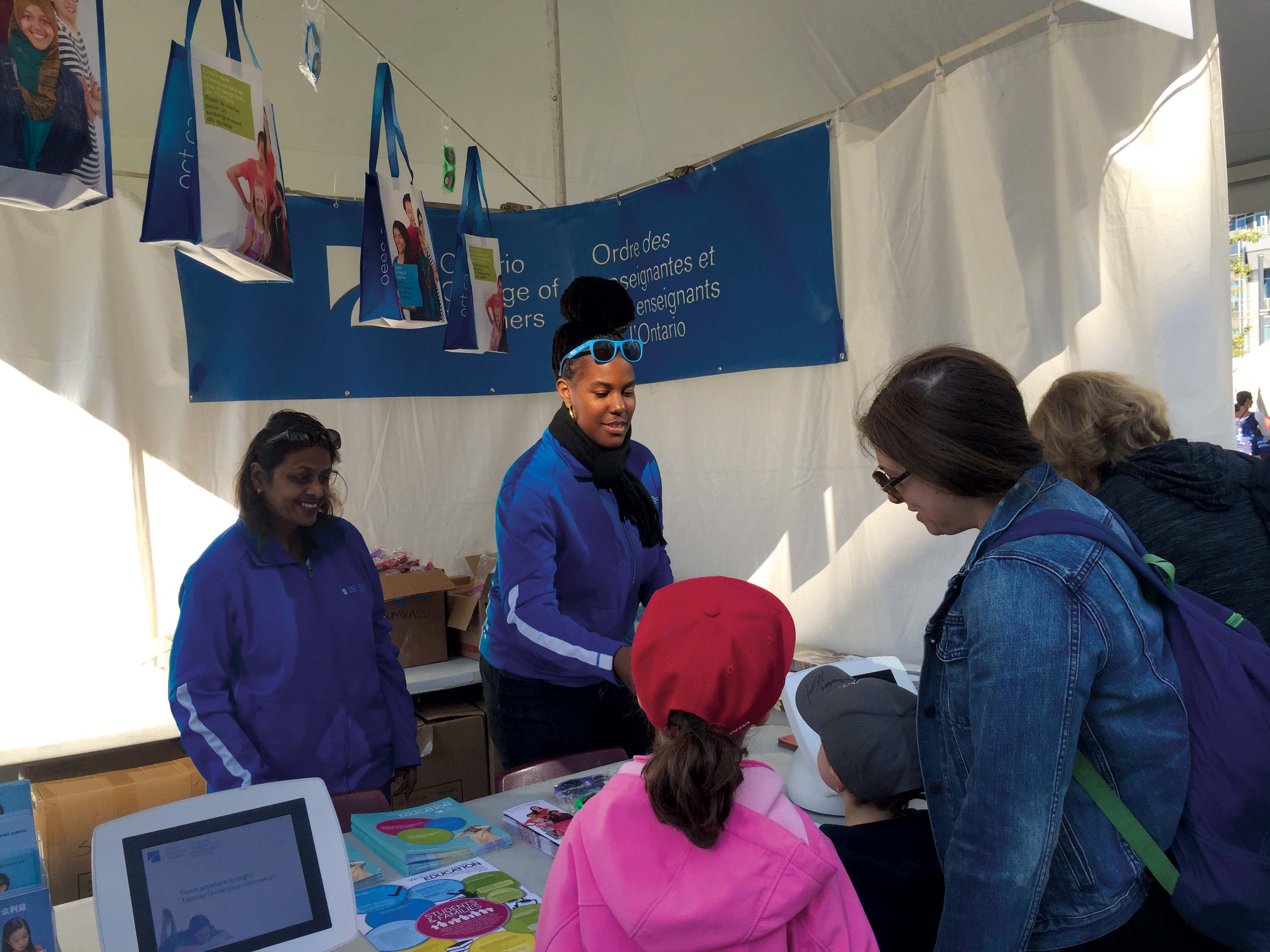 Photo of College staff at the Toronto 2018 The Word on the Street book and magazine festival.