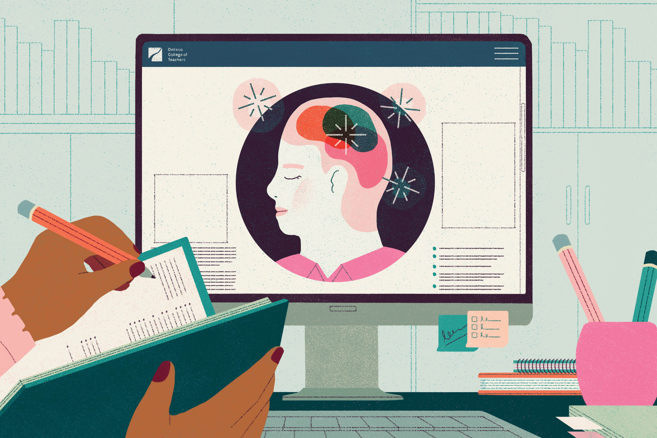 An abstract illustration of a human mind