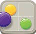 Application icon for 'Symmetry School' app. The icon consists of coloured dots on a grid.