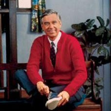 A photo of Fred Rogers.