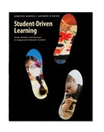 An image of the book cover for 'Student-Driven Learning.' The cover image is of three footprints.