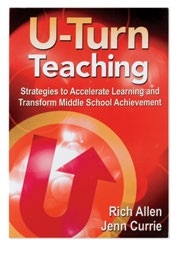 An image of the book cover for 'U-Turn Teaching.' The cover image is of the words 'U-Turn Teaching.'