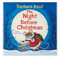 An image of the book cover for 'The Night Before Christmas.' The cover image is of a cartoon mouse dressed in a santa outfit.