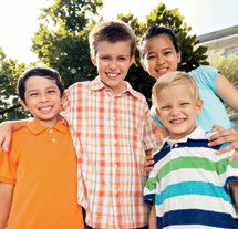 A photo of four young students.