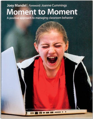 An image of the book cover for 'Moment to Moment.' The cover image is a  young student screaming in frustration.