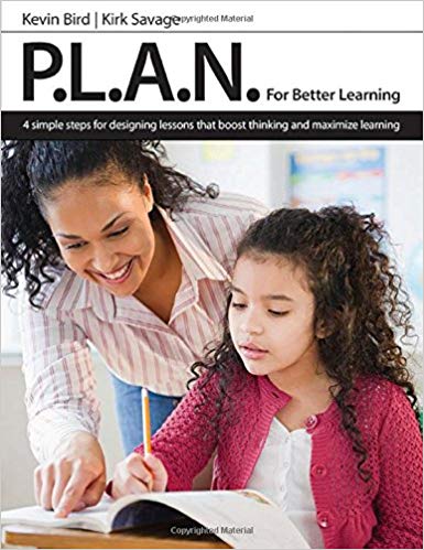 An image of the book cover for "PLAN for Better Learning." The cover image is of a young student and teacher.