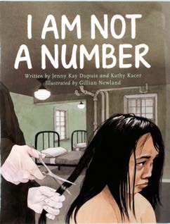 An image of the book cover for "I Am Not a Number." The cover image is a child getting a haircut.