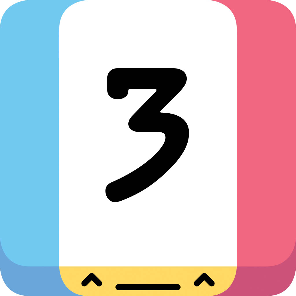 Threes!' app icon.