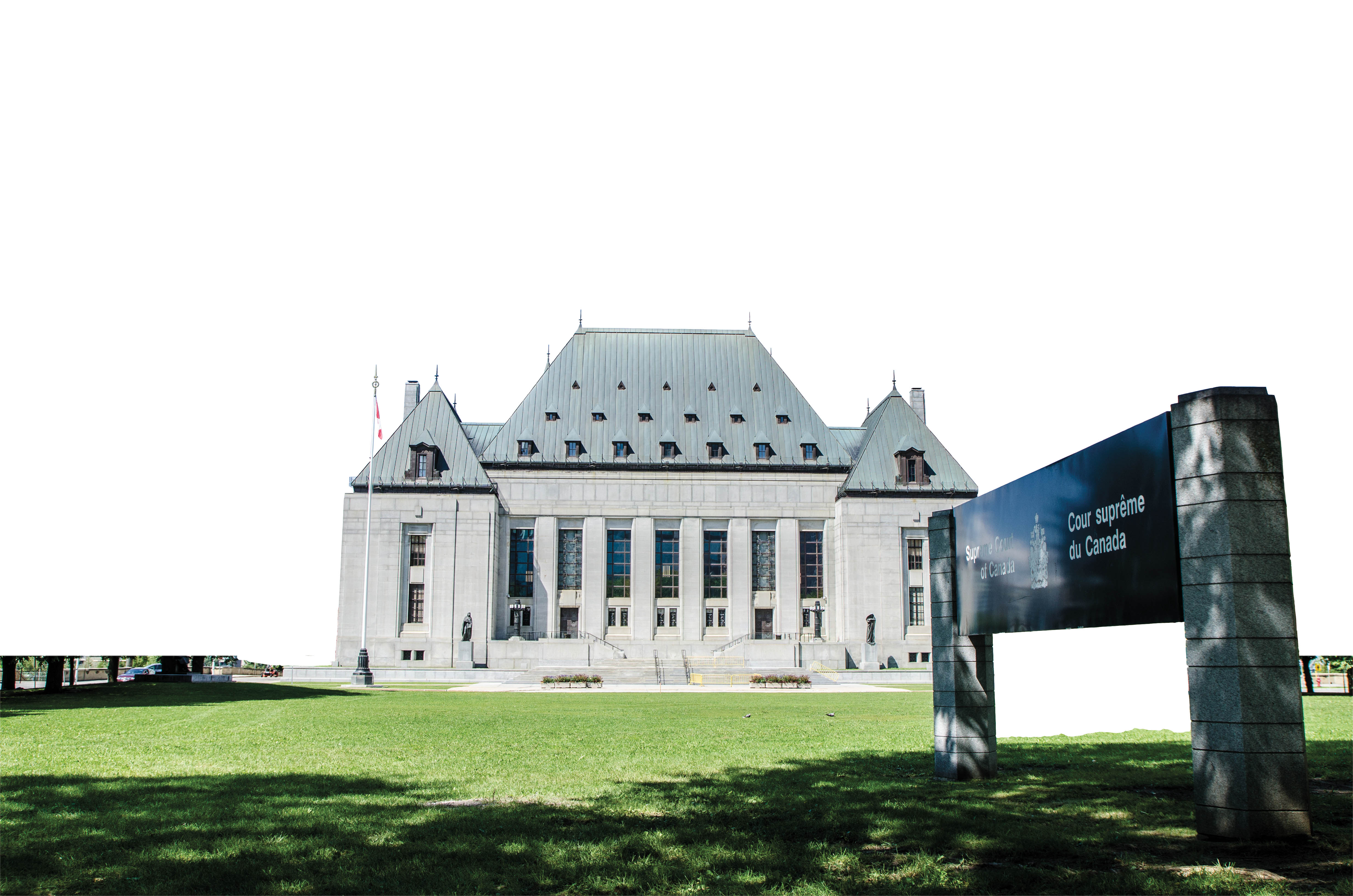 The exterior of the Supreme Court of Canada building.