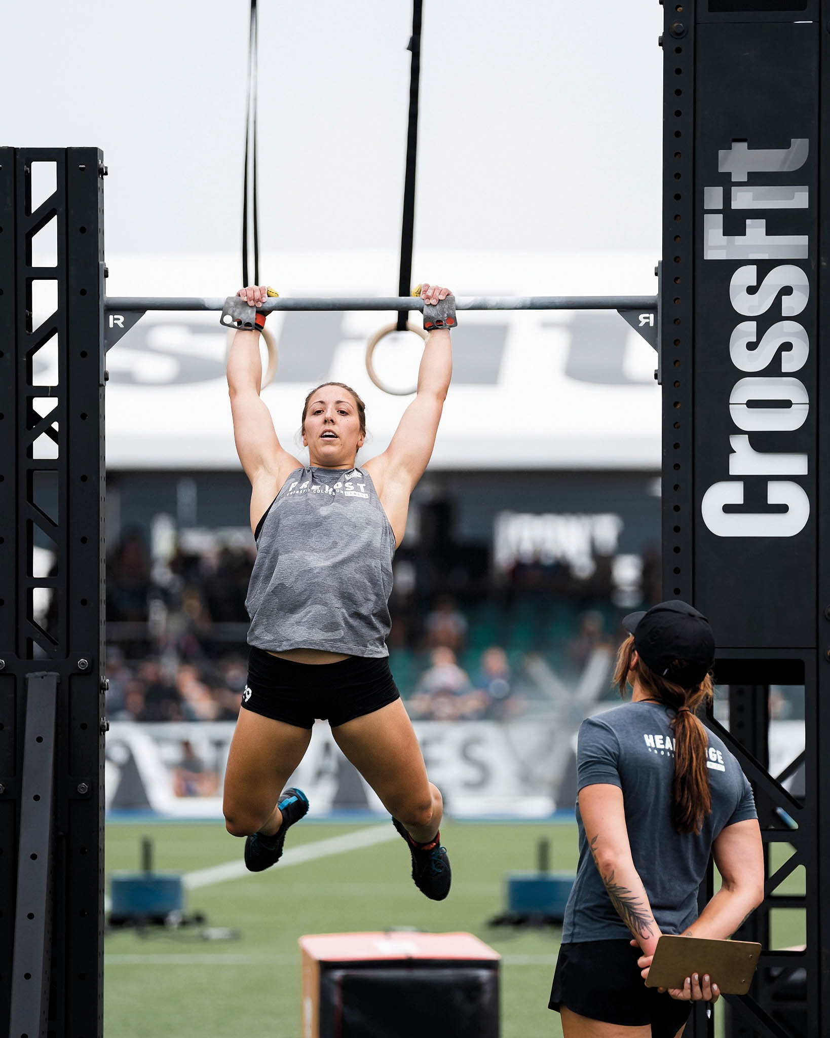 Caroline Prévost competes at the world CrossFit games.